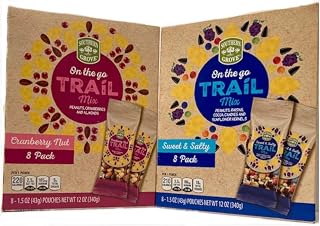 On The Go Trail Mix 2 Packs With 16 Individually Packed Bags of Nuts Seeds and Chocolate Gems