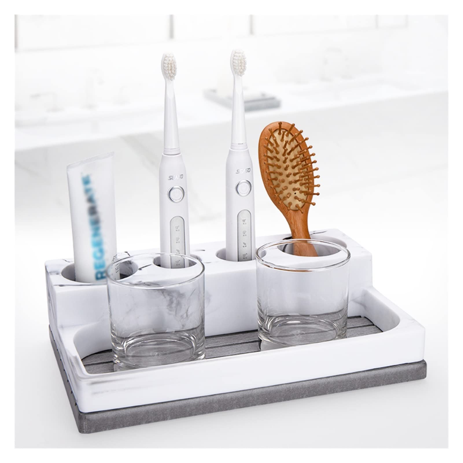 Soporte para pasta de dientes Soporte de cepillo de dientes Cepillo de dientes eléctrico y soporte de pasta de dientes Soporte Organizador de baño for cepillo de dientes Razor de pasta de dientes pein