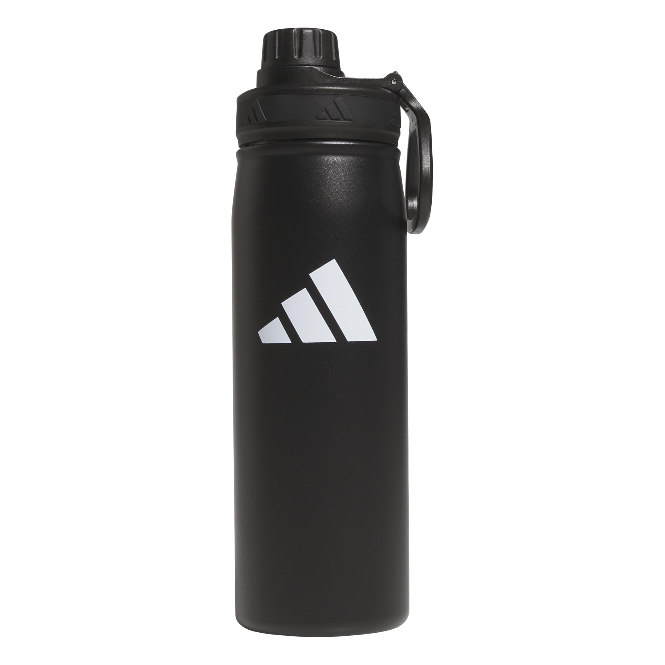 adidas 20 oz Stainless Steel Water Bottle, Insulated Double-Walled 18/8 Metal, Men, Women, Girls and Boys Water Bottles, Black/White, 20 Ounces