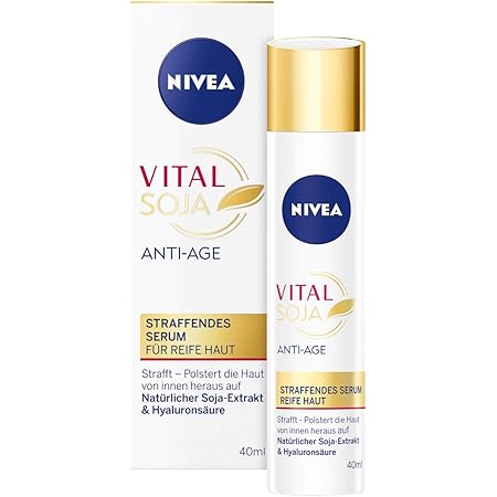 Nivea Vital Soja Anti Age Serum Fur Reife Haut 40 Ml Feuchtigkeitspflege Mit Naturlichem Soja Extrakt Straffendes Serum Mit Hyaluronsaure Amazon De Beauty