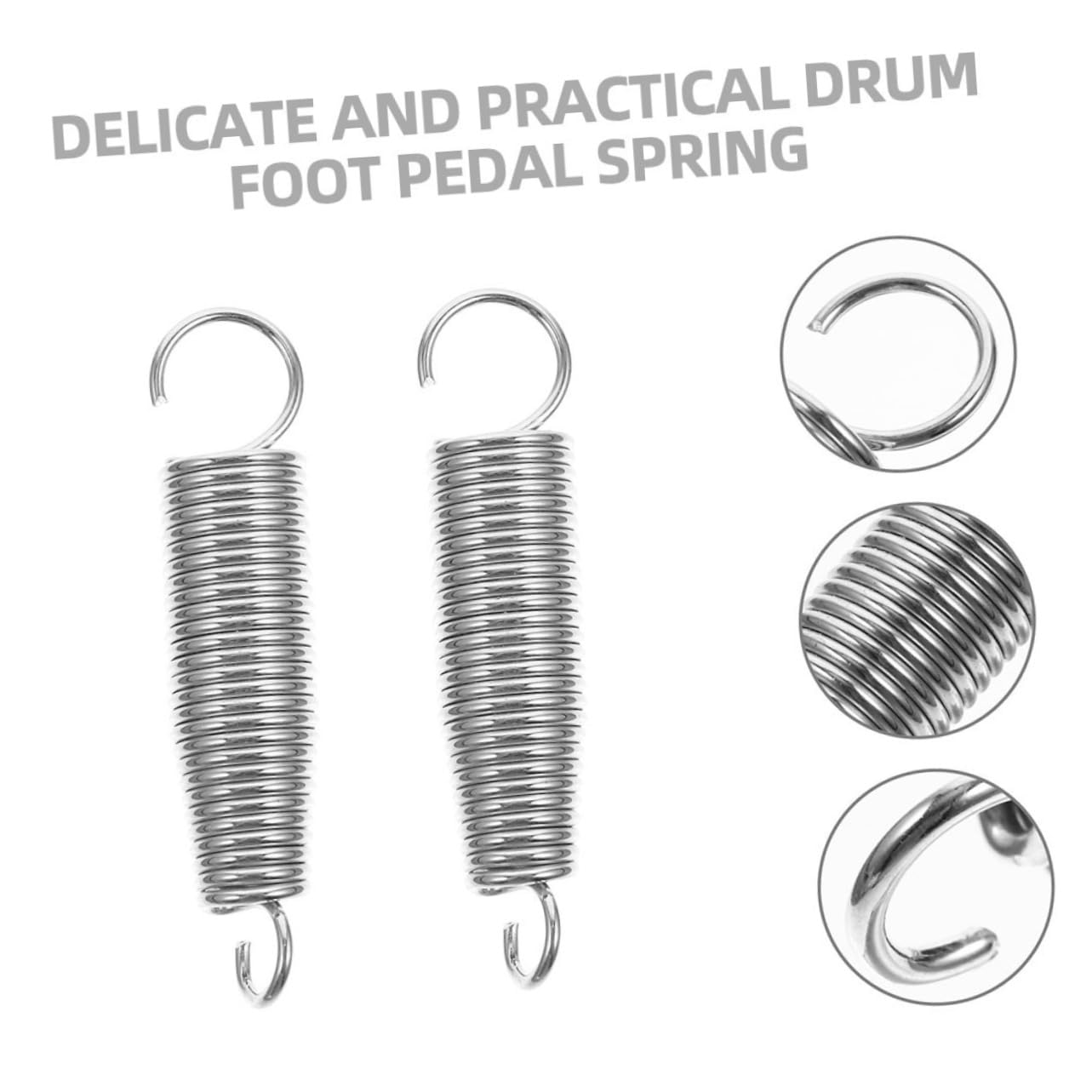 Set 2 Pezzi Molla in Acciaio Inox Per Battente Grancassa, Anelli Di Tensione Per Batteria, Accessori Per Battente Tamburo Compatibili Per Batteristi, Ricambi Per Percussioni