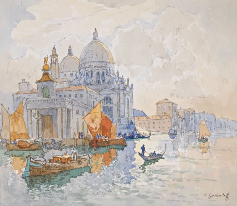 Impression d'art tableau l'église de Santa Maria Salute Konstantin Gorbatov toile 60x90cm