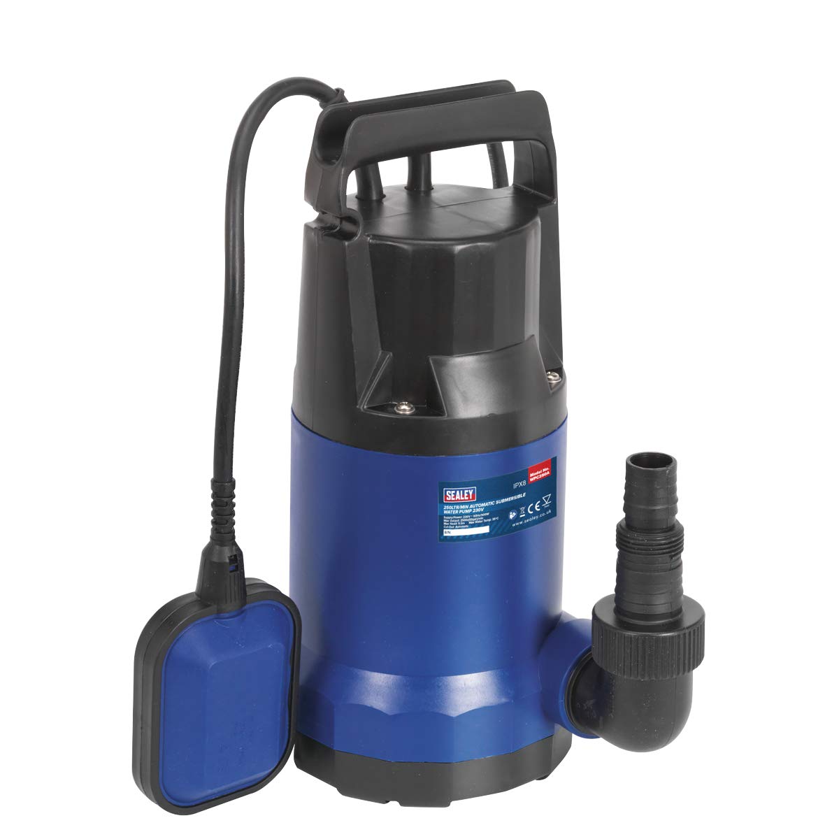 Sealey Wpc250A Submersible Water Pump Automatic 250Ltr/Min 230V