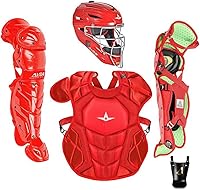 Vista 36 de All-Star Eje S7 de 9 a 16 años – Kit de equipo de captura de béisbol (incluye casco, protector de pecho, protectores de piernas), cumple con NOCSAE