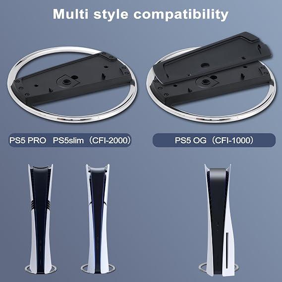 Glieskir Vertical Stand Compatible with PS5 Slim & PS5 Pro Sturdy Base and Secure Mount for PlayStation 5 Slim and Pro Consoles