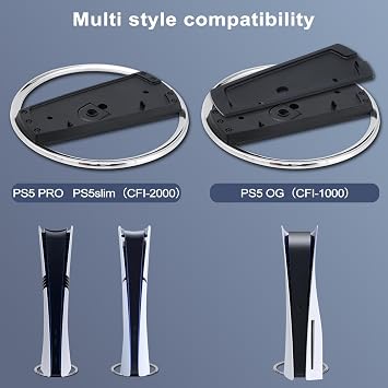 Glieskir Vertical Stand Compatible with PS5 Slim & PS5 Pro Sturdy Base and Secure Mount for PlayStation 5 Slim and Pro Consoles
