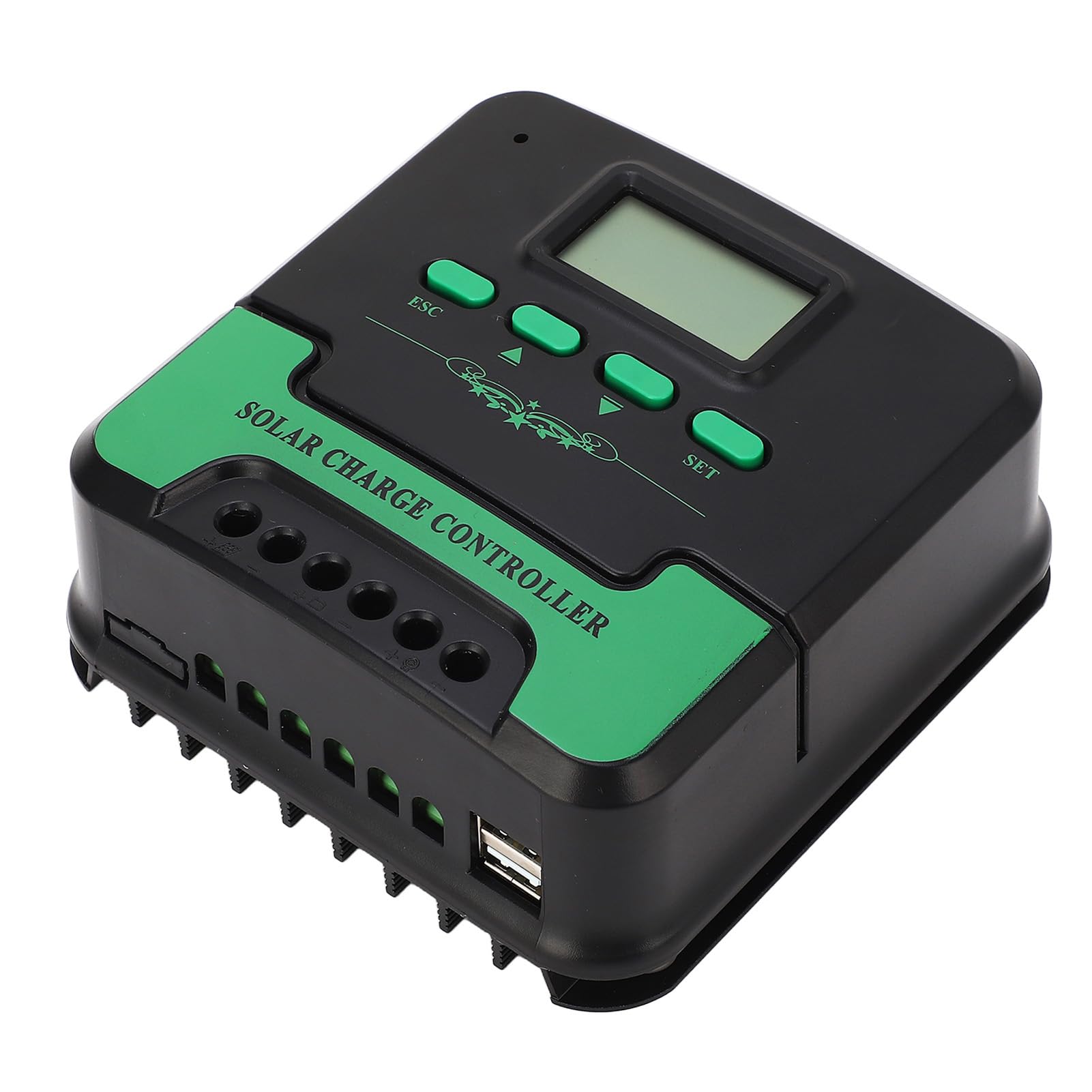 Fafeicy Sterownik MPPT, Regulator ładowania Słonecznego LCD 12V 24V (20A)