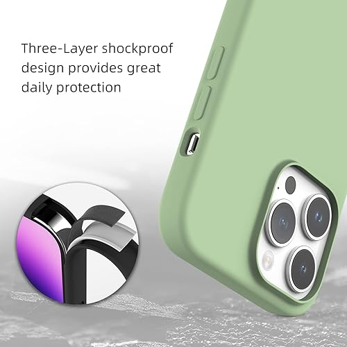 Miniatura 4 de K TOMOTO Funda compatible con iPhone 14 Pro Max para mujer, protección contra caídas antihuellas arañazos a prueba de golpes, funda de silicona