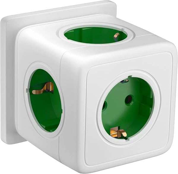 3680W Ladrón Enchufes Multiples,5-en-1 Cubo Enchufe, Power Cube Enchufe Multiple Cubo Enchufes Múltiples Pared, Wall Ladron Enchufes Compatible con Kitchen, Hogar, Cocina - 1
