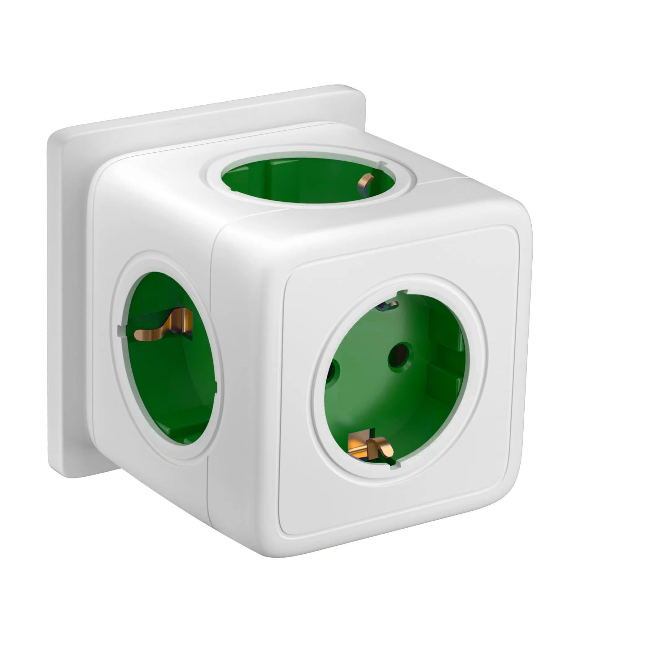 3680W Ladrón Enchufes Multiples,5-en-1 Cubo Enchufe, Power Cube Enchufe Multiple Cubo Enchufes Múltiples Pared, Wall Ladron Enchufes Compatible con Kitchen, Hogar, Cocina