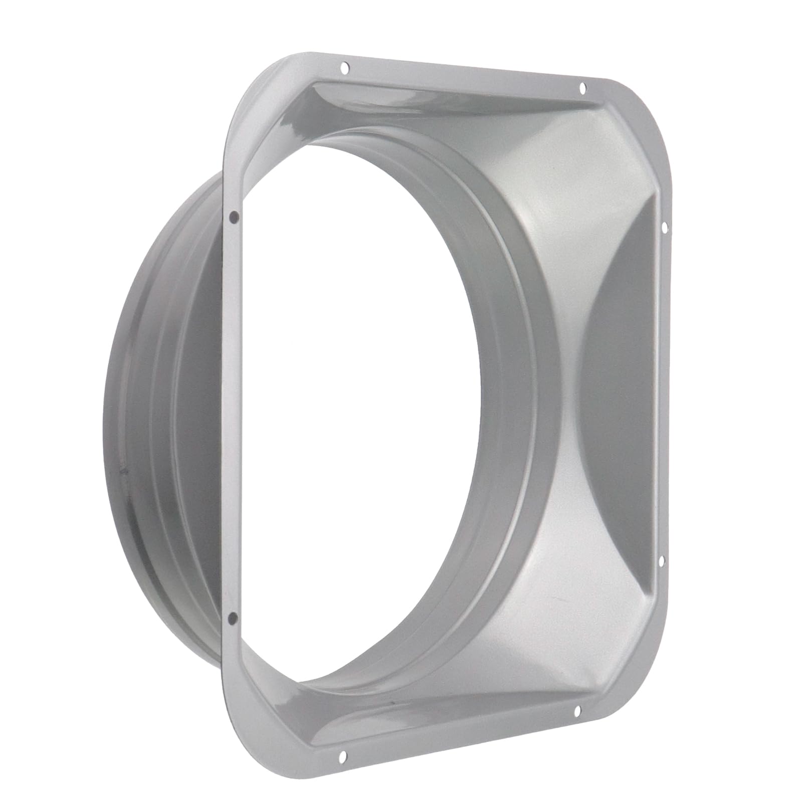 Antrader Brida de conector de conducto de 10 pulgadas, brida recta de metal cuadrada a redonda, conducto de aire para ventilación, refrigeración, calefacción y sistemas de aire acondicionado, 1 unidad