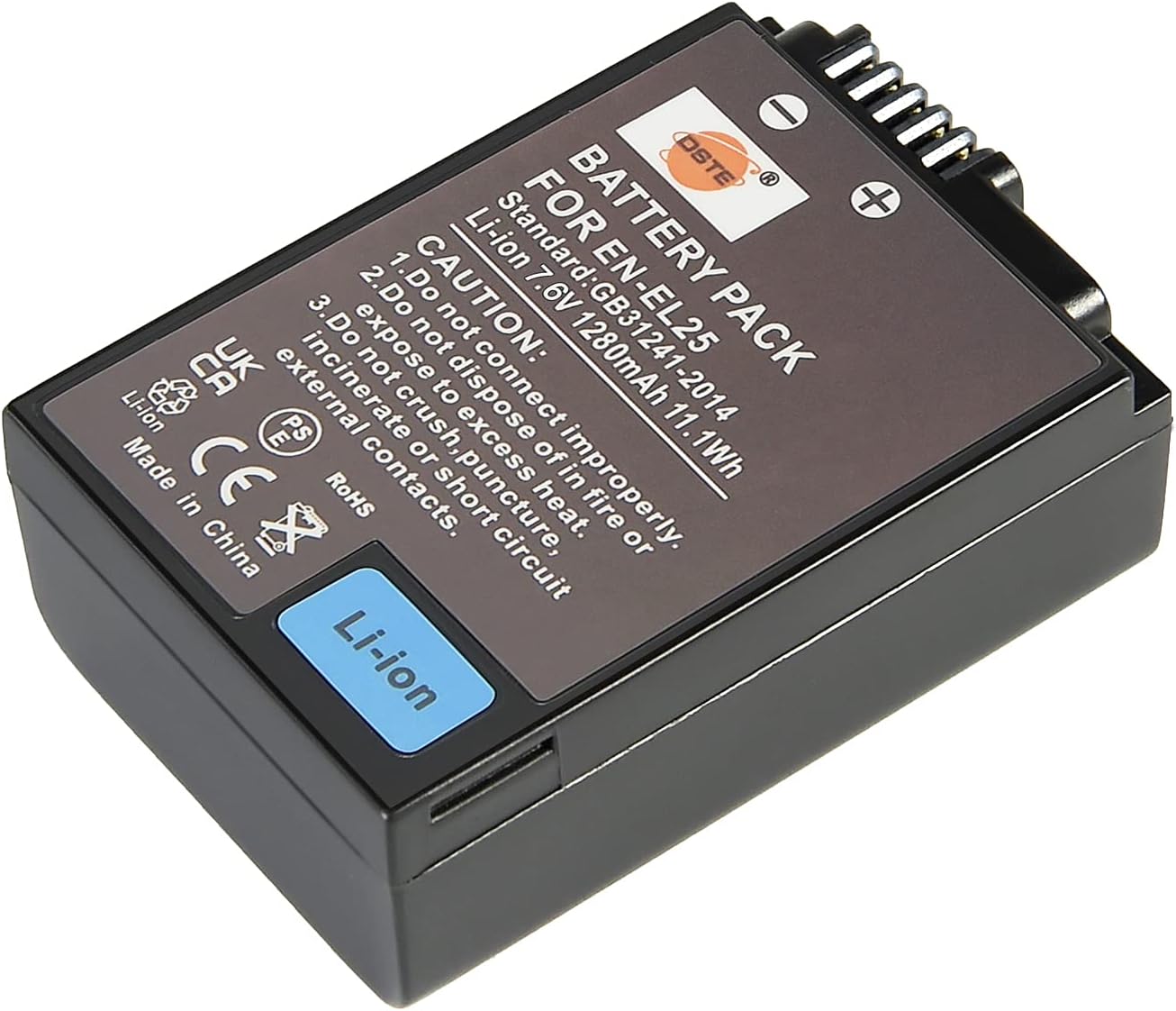 DSTE EN-EL25 ENEL25 High Capacity Li-ion Battery Compatible with Z30, Z50, Z 50, Z FC Mirrorless