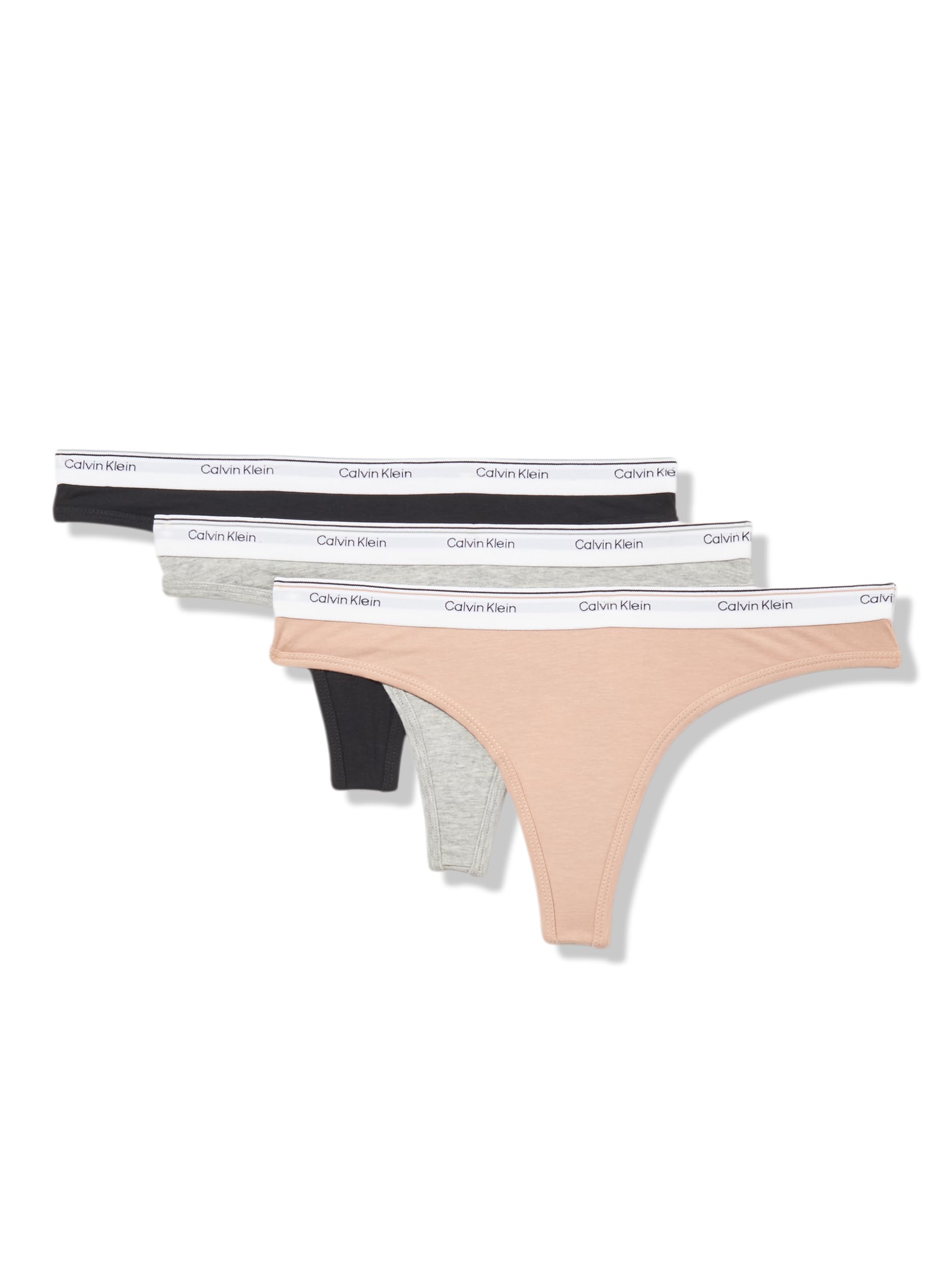 Calvin Klein Balance Cotton Stretch Thong Panties, 3 Pack sous-vêtement Femme