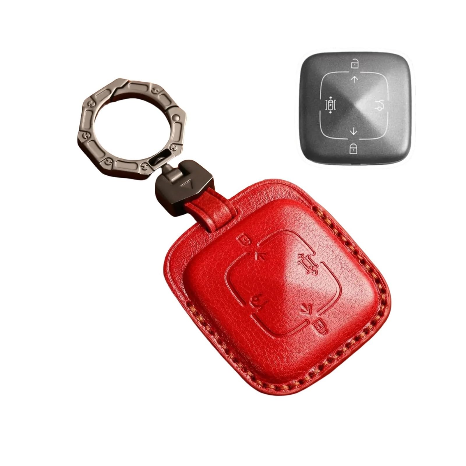 Compatibile for zeekr 001 2021-2024 Copertura della custodia chiave Smart Bluetooth 009 Auto Case fisica BASSE DI PROTEZIONE CUSCHLE CHIUNT CHIUKLE ACCESORIOS(Red)