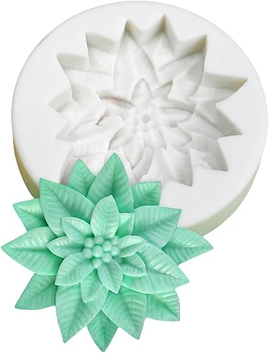 Moldes de silicona con temática navideña de acebo y frutas, adecuados para crear fondant, galletas, galletas y chocolates, molde profesional para