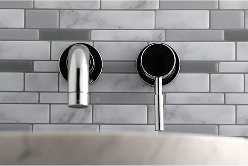 Miniatura 13 de Kingston Brass KS8115DL - Grifo de baño de montaje en pared de una sola manija, bronce aceitado Oil Rubbed Bronze,Mate negro,Cromo pulido,cepillado