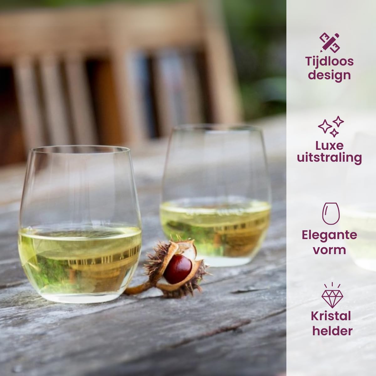 RIEDEL O Kauf 8 Zahl 6, 4 x Cabernet/Merlot 0414/0 & 4 x Chardonnay/Viognier 0414/05, hochwertiges Glas, 5414/50