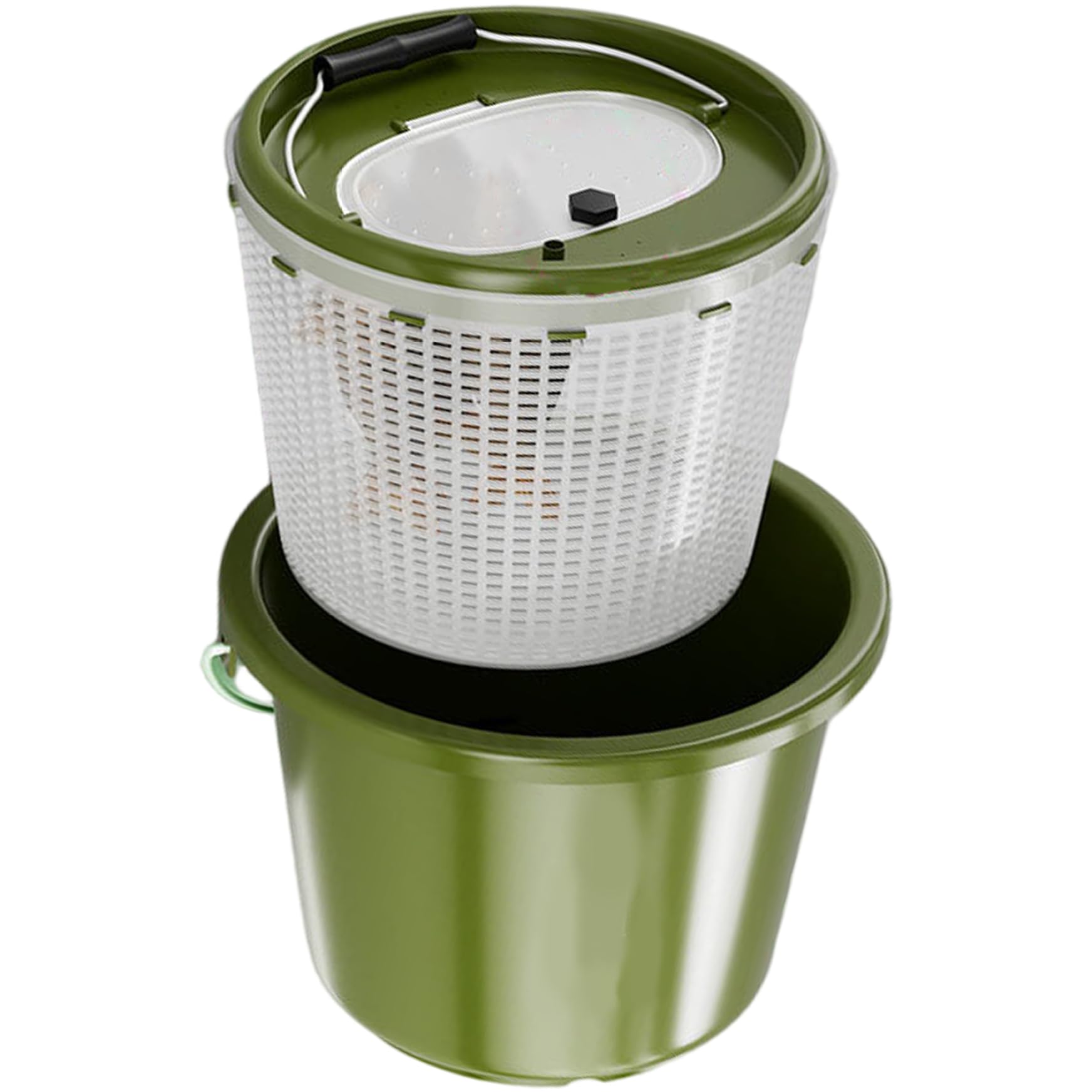 Secchio da Pesca con Coperchio, Secchio Esca Vive Leggero 5L con Foro di aerazione e Contenitore di Trasporto di Pesce per Esterno