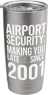 Travel Security Aviation Security Airport Staff Stainless Steel Insulated Tumbler
