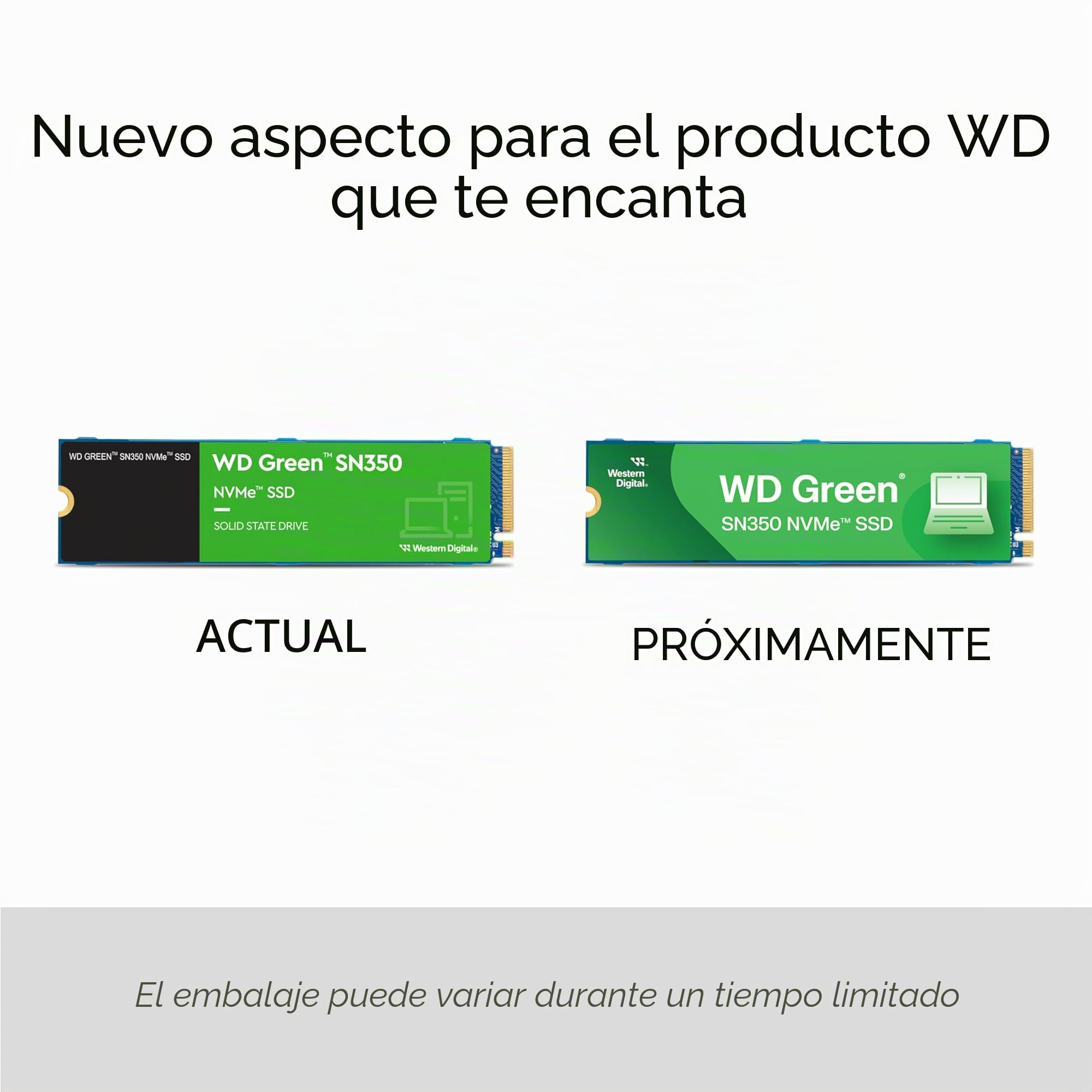 WD Green SN350 1TB NVMe Internal SSD Solid State Drive - Gen3 PCIe, QLC, M.2 2280, Up to 3,200 MB/s