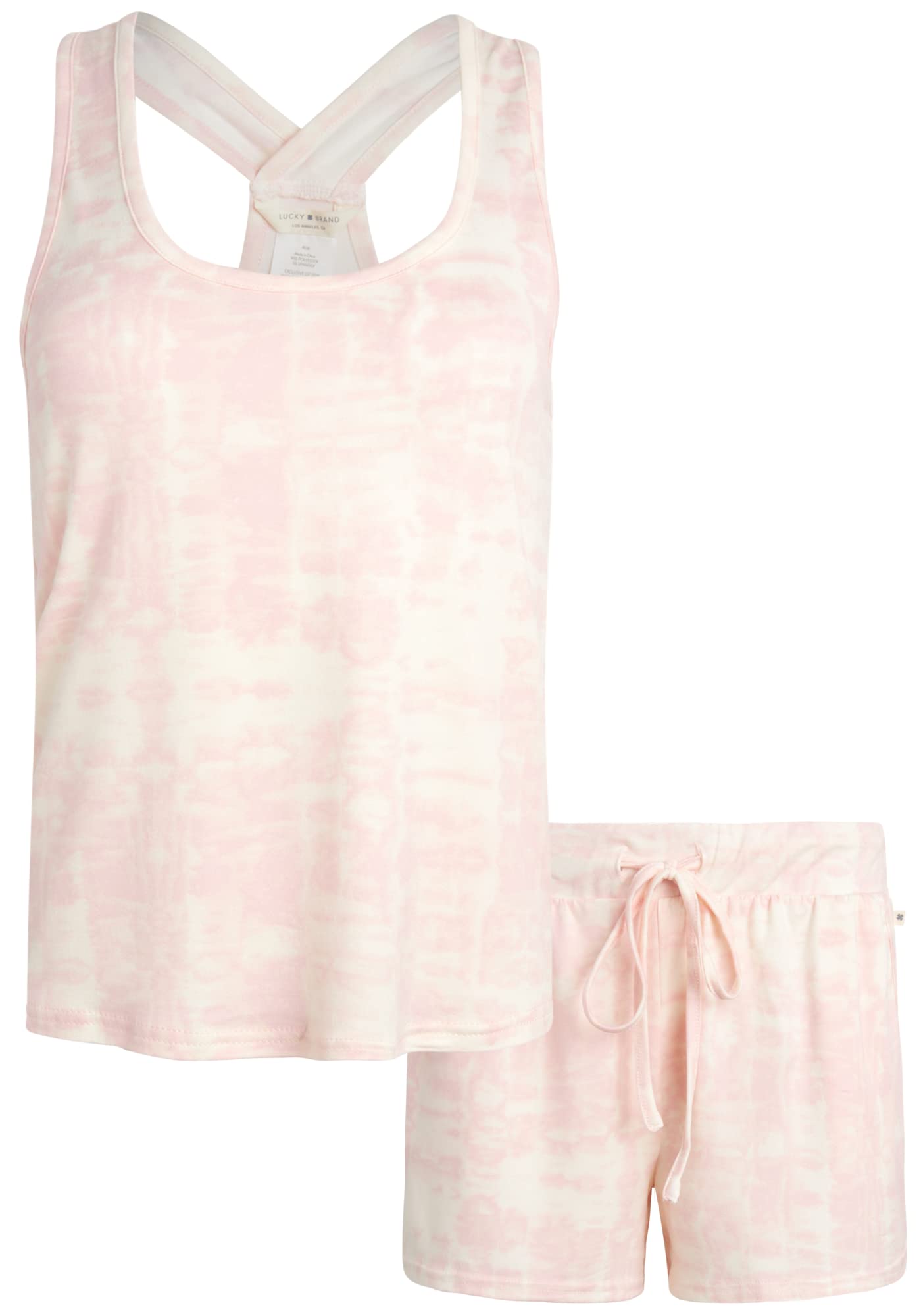 Women's Pajama Set - Cross Back Tank Top and Sleep Shorts