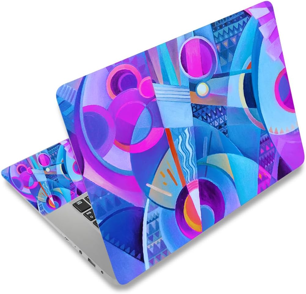 12.1 13 13.3 14 15 15.4 15.6 Inch Personalized Laptop Sticker with Netbook Design Reusable Notebook PC Sticker (Colorful)