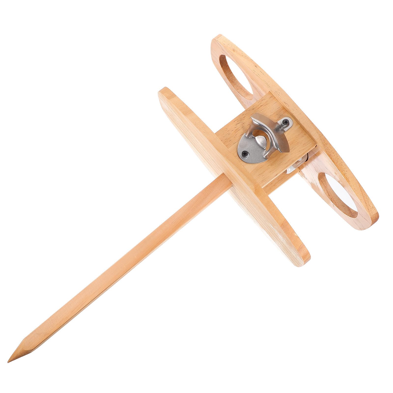 GANAZONO Mesa de Vino Plegable, Mesa de Servicio Portátil de Madera, Caqui, Ligera y Portátil, para Exteriores y Playa