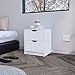 Nightstand Gandu, Two Drawers -White -Bedroom