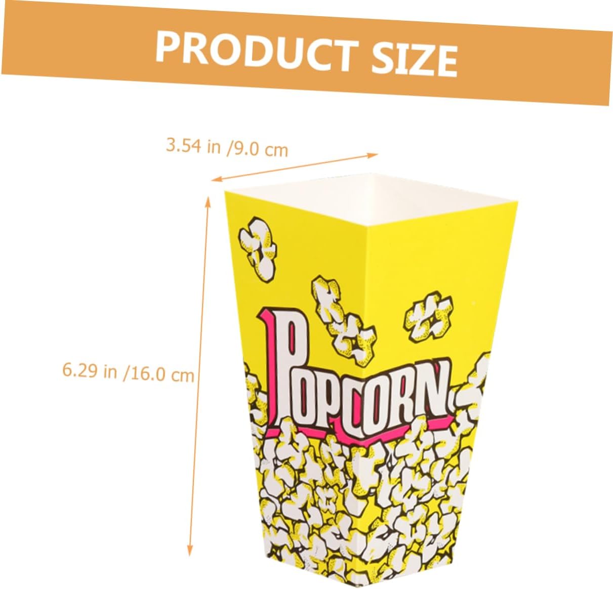 100pcs Popcorn Brown Box Party Snack Container Carnival Supplies Colorful Popcorn Holder Night