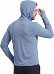 Men's UPF 50+ Sun Protection Athletic Hoodie Lightweight Full Zip UV Long Sleeve Jacket Summer Outdoor Fishing