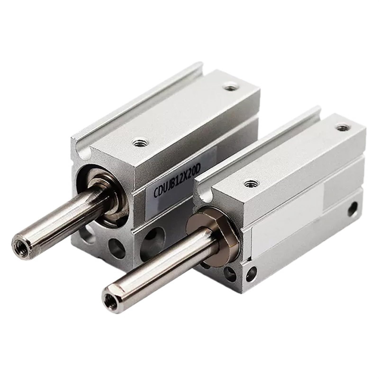COSZWQDP CUJB/CDUJB12/16/20 Small Pneumatic Free Installation Cylinder Bore 12mm 16mm 20mm Stroke 5/10/15/20/25/30mm 1pcs(CDUJB12x25D,With Magnetic)