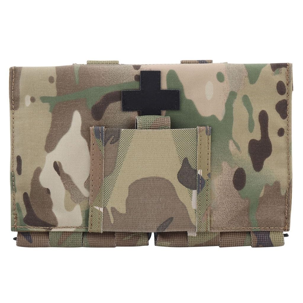 Bolsa Pequeña para Botiquín De Primeros Auxilios, Bolsa De Vacío, Bolsa IFAK, De Liberación Rápida, Nailon 500D, Bolsa Auxiliar Tipo Faja, con Sistema MOLLE Y Presilla