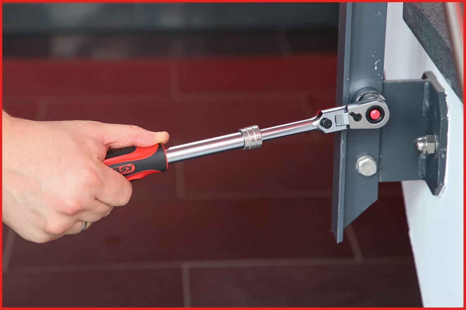 KS TOOLS SlimPower 914.1220 Telescopic Joint Reversible Ratchet 1/2 Inch 72 Teeth