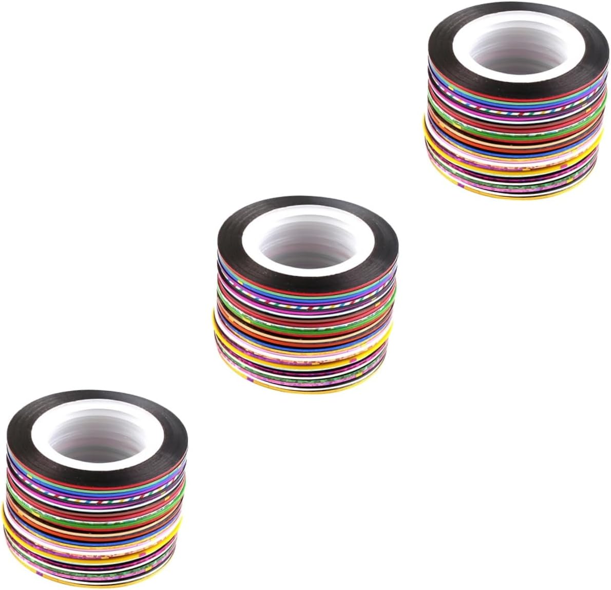 minkissy 180 Rolls Nail Art Stickers Christmas Nail Stickers Nail Art Accessories Nail Tape Strips For Design Glue Striping Nail Rubber Tape Glue Back Nail Decors Manicure Nail Glue