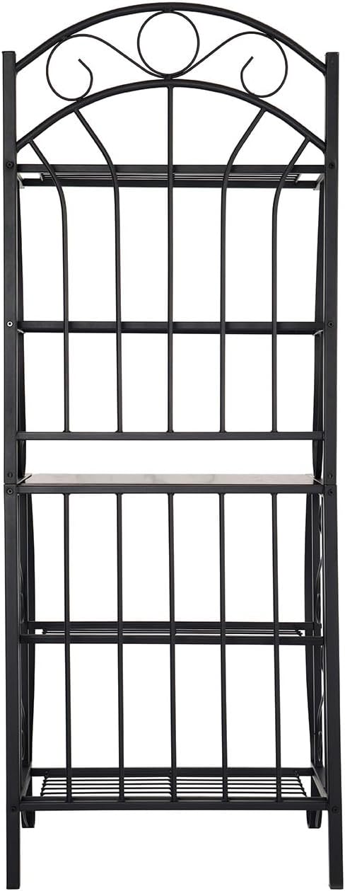 Boraam Valencia Baker's Rack with Faux Marble Shelf