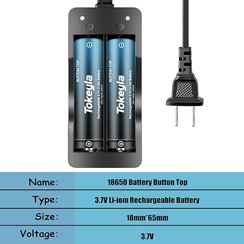 Miniatura 5 de Paquete de 4 cargadores de batería 18650 que pueden cargar batería recargable 18650 baterías de iones de litio de 3.7 voltios, linterna, juguetes,
