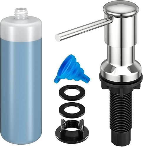 Miniatura 10 de Dispensador de jabón para fregadero de cocina, dispensador de jabón para fregadero Kichen, kit de tubo de extensión de 47 pulgadas, bomba