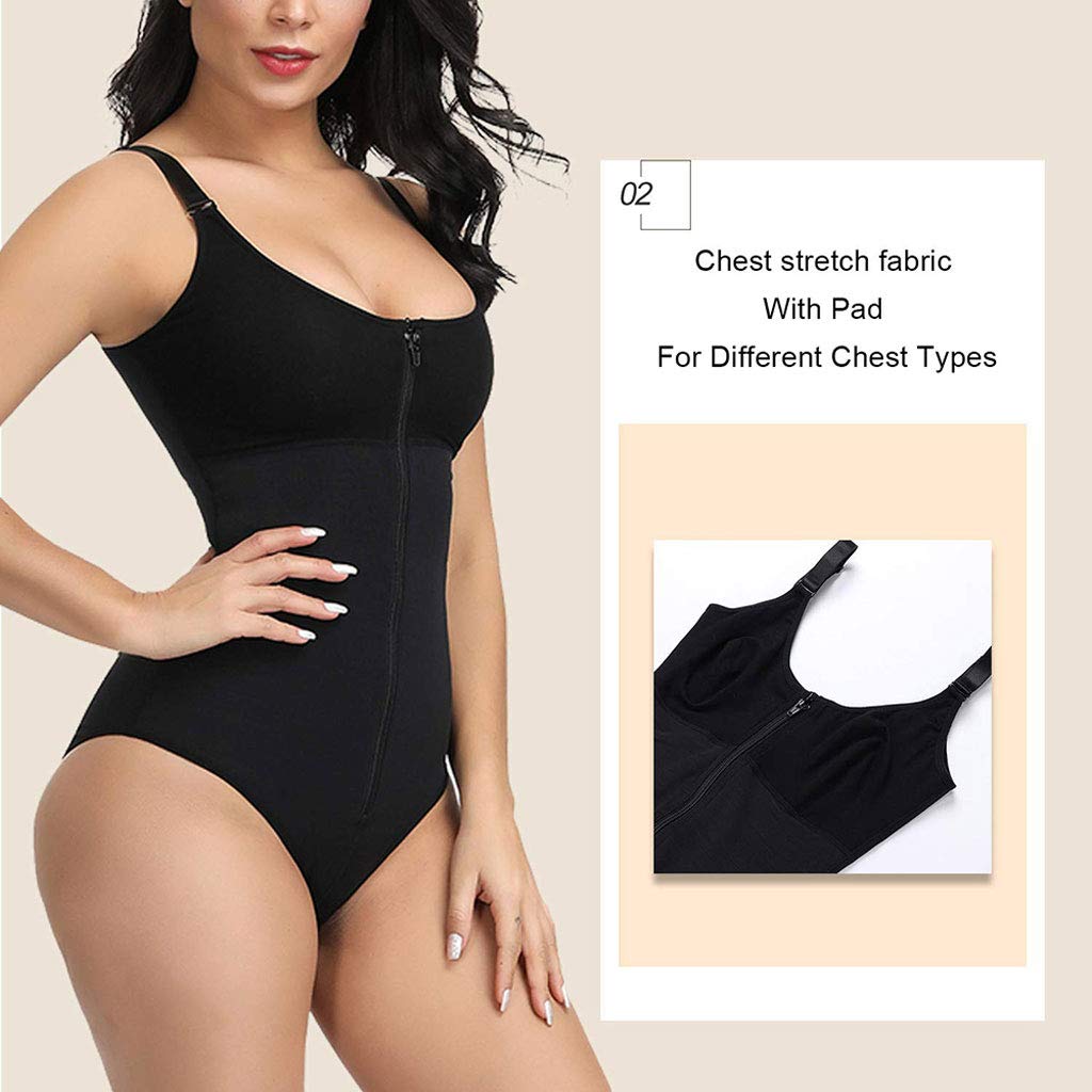 Frauen-Unterwäsche Abnimmt Bodysuit Body Shaper Taille Shaper Formwäsche Postpartale Erholung Abnehmen Mit Reißverschluss Und Haken-Korsett