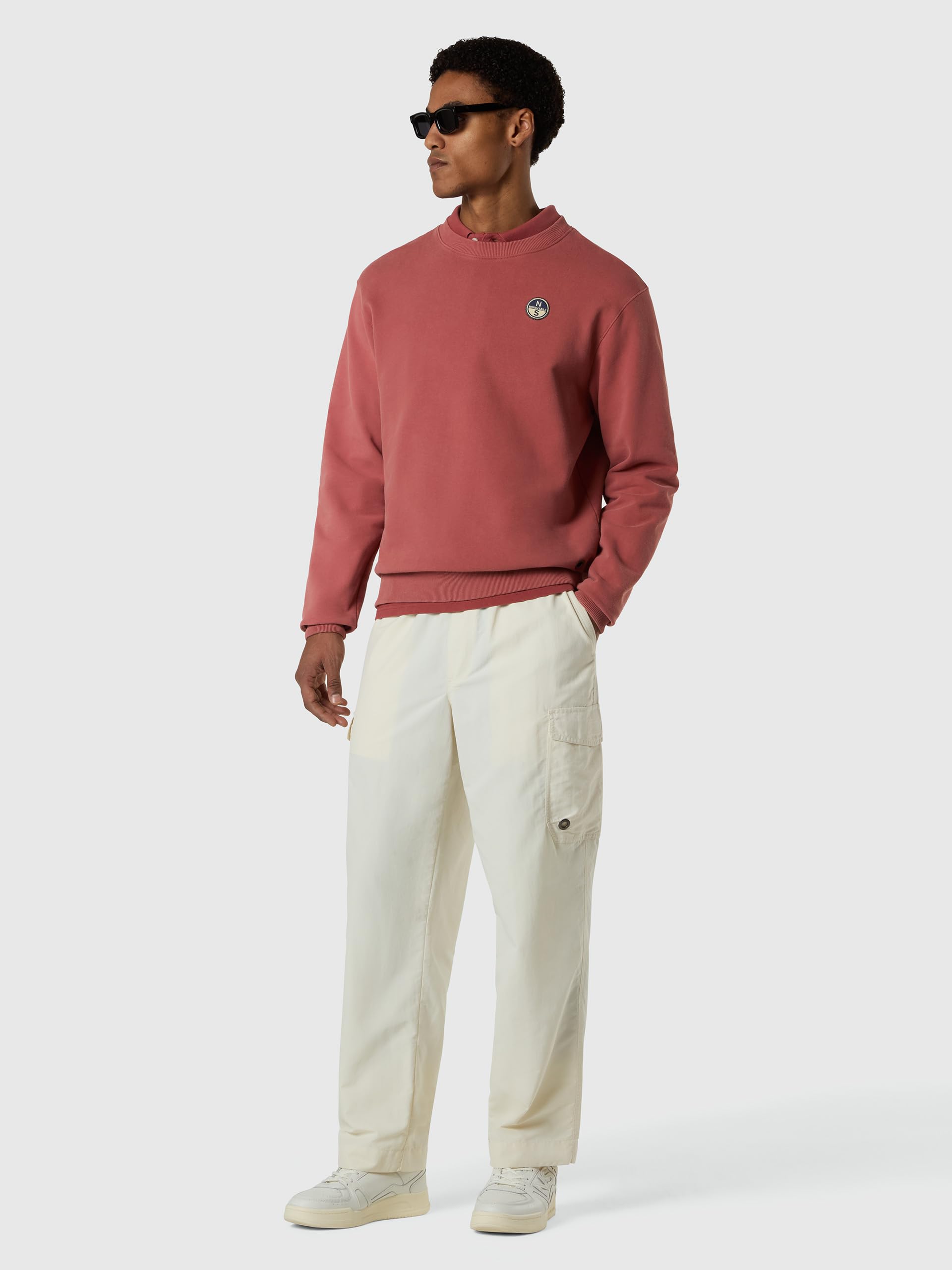NORTH SAILS Felpa Uomo in Cotone Organico con Stampa Archive