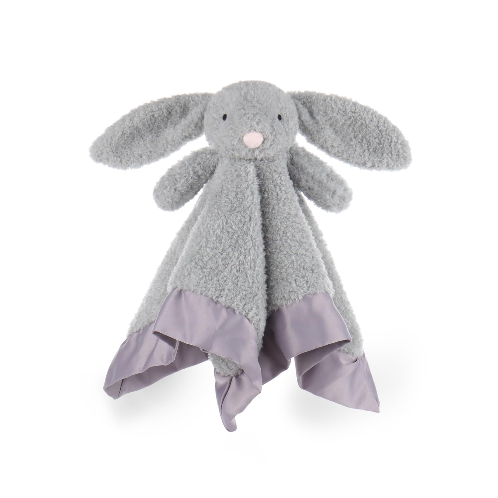 Apricot Lamb Stuffed Animals Gray Bunny Rabbit Security Blanket Infant Snuggler Plush Baby Lovey(Gray Bunny, 13 Inches)