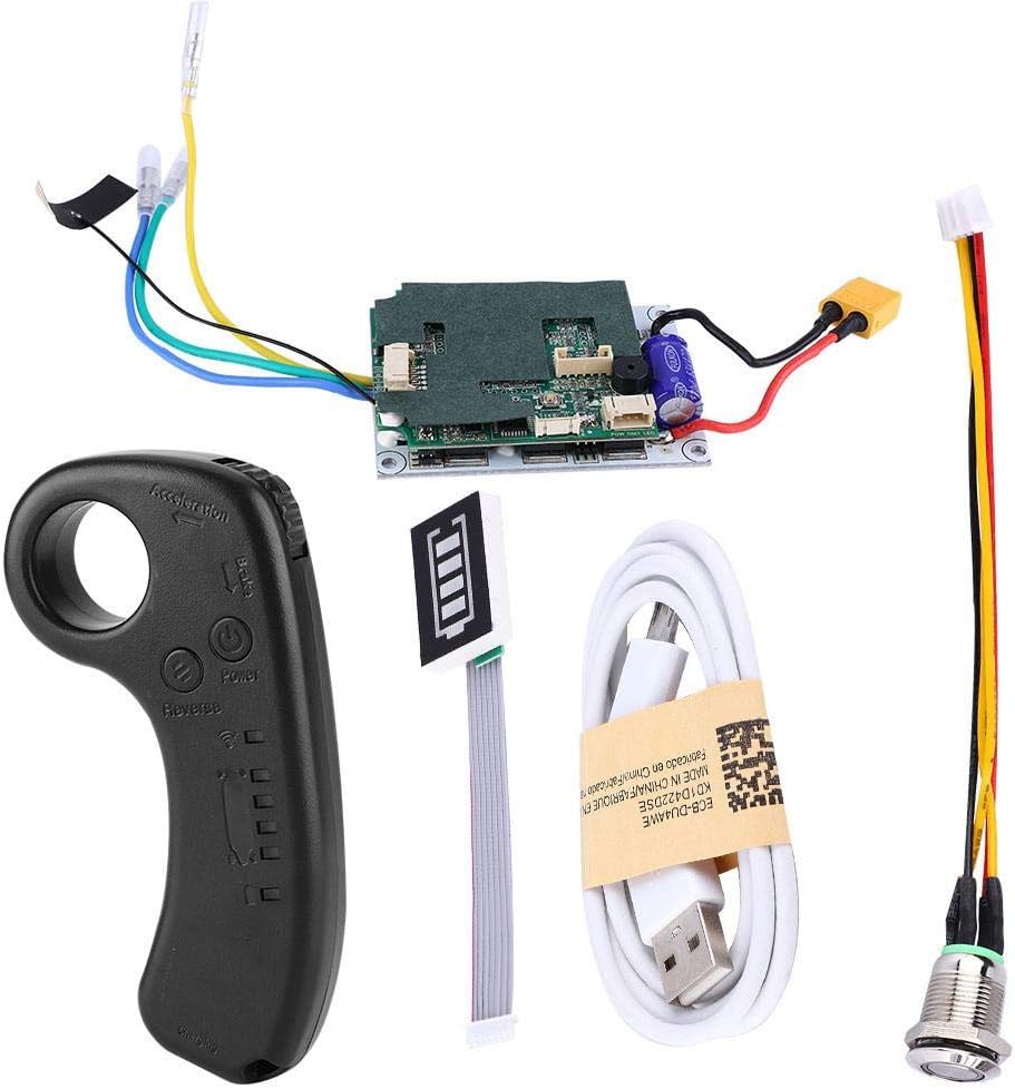 42V Electric Skateboard Controller Remote,Mini Remote Controller Receiver for Electric Skateboard Control Single Drive ESC Substitute Control Mainboard with Remote Electric Skateboard Esc Kit