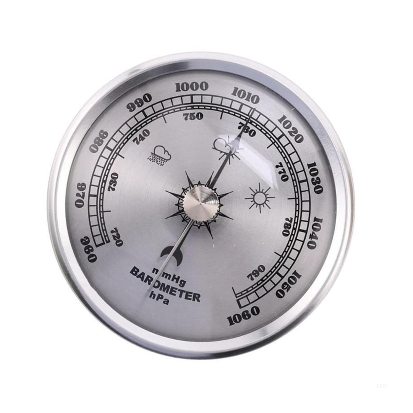 Profesjonalny barograf aneroidowy o średnicy 70 mm, przyrząd meteorologiczny, Precyzyjna dokładność wybierania(Silver)