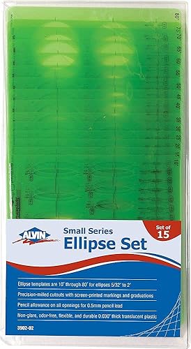 Miniatura 3 de Alvin, Juego de elipse de la serie, herramienta de dibujo - Juego de 15