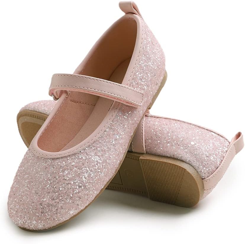 FEVERSOLE Girls Cute Dress Mary Jane Shoes Soft Party Holiday Ballet Flats - Image 4