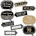Funny Adult 70th Birthday - Gold - Birthday Party Photo Booth Props Kit - 10 Piece