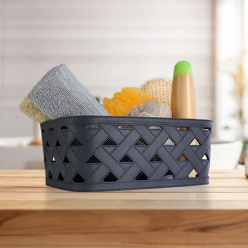 DecoBella Deri Desenli Sepet