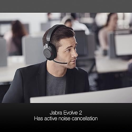 Miniatura 2 de Global Teck - Almohadillas de repuesto para los oídos, paquete de 2 unidades, compatibles con auriculares inalámbricos Jabra Evolve2 85, cuero
