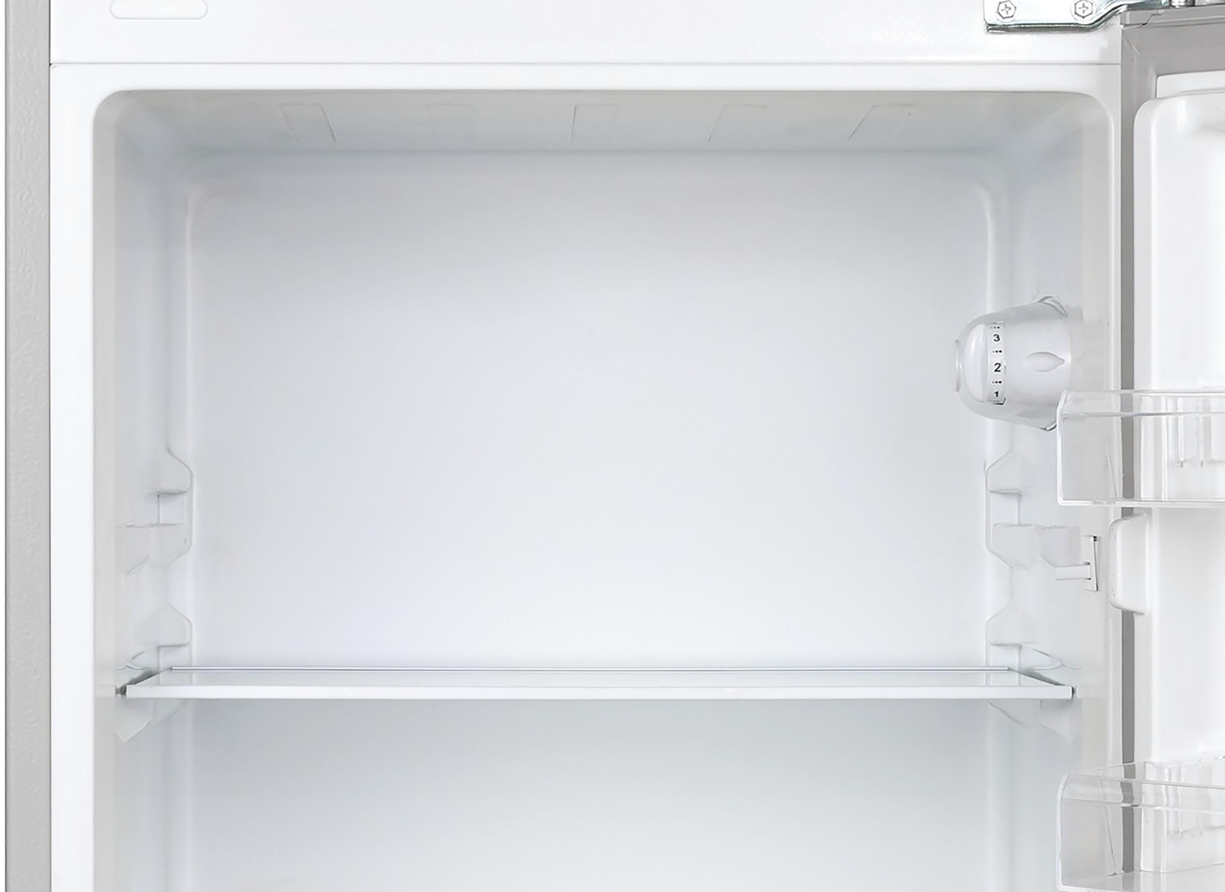 CANDY Frigorifero Doppia Porta a libera installazione, 242 Litri, 41 dB, Silver, Classe E, AxLxP 143x55x55 cm Compatto, Porta Reversibile - CDG1S514ES
