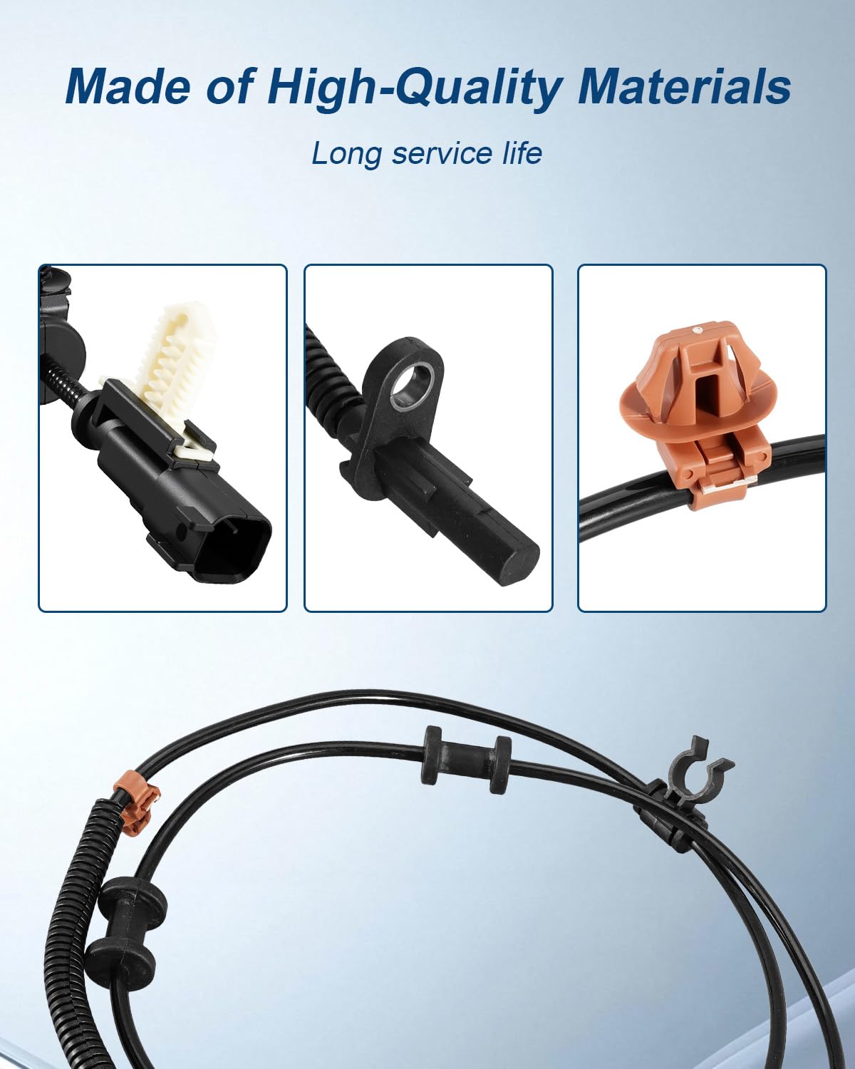 Rear Left and Right ABS Wheel Speed Sensor Fit for F250 F350 Super Duty V8 6.2L 6.7L with Stability Control 2011-2016 Replace BC3Z2C191E BC3Z2C190A ALS2203 Anti-Lock Braking System Sensor 2Pcs