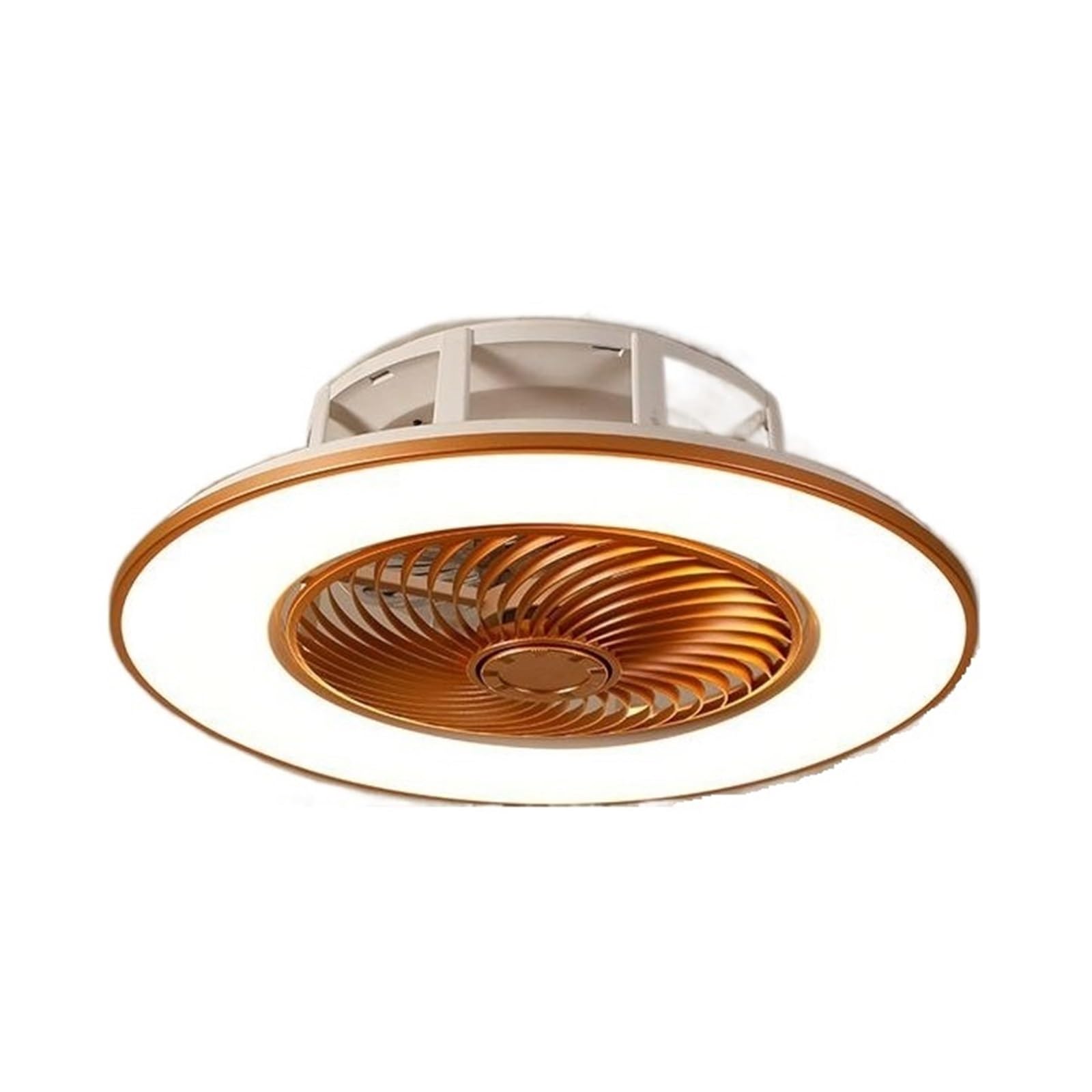 TRDEWR Ceiling Fan Light Bedroom Room Living Room Dining Room Ceiling Fan Light Quiet Thin Invisible with Electric Fan Chandelier One Good Light and Shadow Effects(Luxury Gold Color)